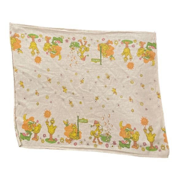 Sesame Street Big Bird Vintage Baby Toddler Receiving Crib Blanket 31x26 in - Picture 1 of 7
